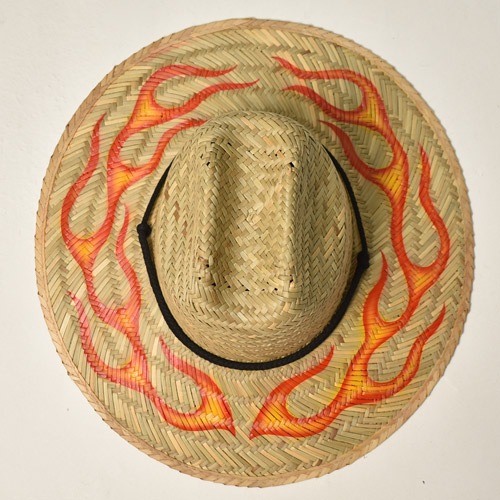 GRIMB Krazy Paint��Us/Flames Straw Hat(�����ߥ��� ���ȥ����ϥå�)�ʥ�����ߥ�åɡߥ������� [a-7156]