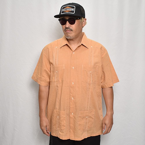 ��Old S/S Guayabera Shirt(S/S���塼�Х����)�١�����/������XL [y-0335]