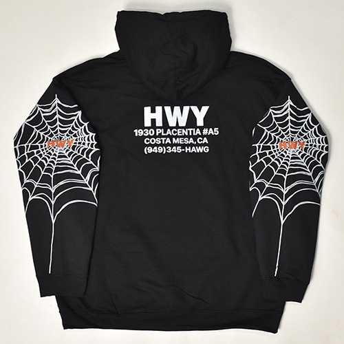 HWY��US/Big Spider web Pullover Hoodie�ʥ��������֥�塼�磻�ߥ��� �������åȥѡ������˥֥�å� [a-7762]