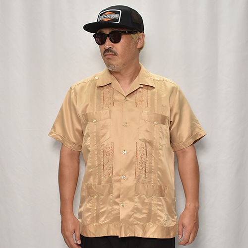 ��Old S/S Guayabera Shirt(S/S���塼�Х����)�١�����/������40 [y-0336]