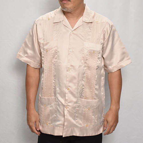 ��Old S/S Guayabera Shirt(S/S���塼�Х����)�١�����/������L [y-0337]