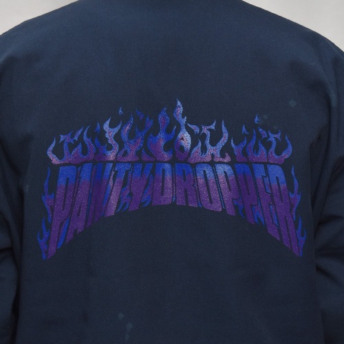 Panty Dropper×US/Burn Rib Collar Work Jacket/Blue(パンティ