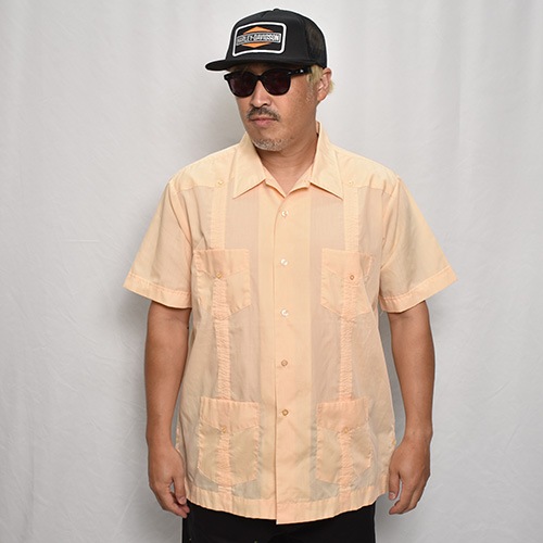 ��Old S/S Guayabera Shirt(S/S���塼�Х����)�١�����/������XL [y-0338]