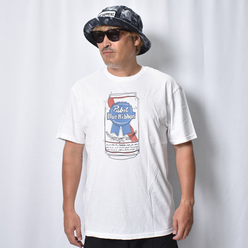 Pabst Blue Ribbon/Doodle Can S/S T-shirt�ʥѥ֥��� T����ġ˥ۥ磻�� [a-8646]