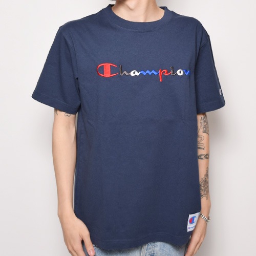 Champion/Embroidered Script Logo T-Shirts�ʥ����ԥ��� ����T����ġ˥ͥ��ӡ� [a-2317]