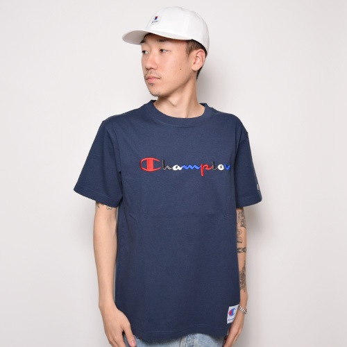 Champion/Embroidered Script Logo T-Shirts�ʥ����ԥ��� ����T����ġ˥ͥ��ӡ� [a-2317]