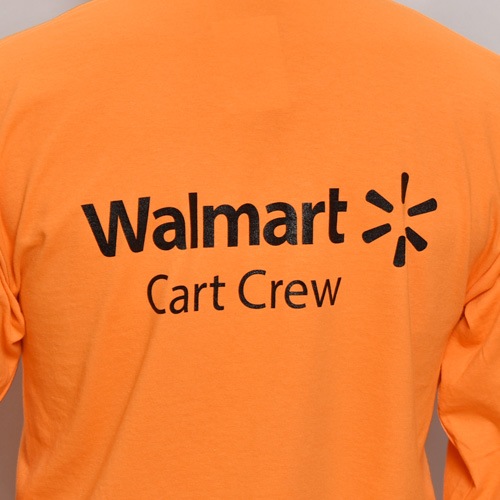 Walmart/Cart Crew L/S TShirt（ウォルマート Tシャツ）セーフティオレンジ [a7353] ロングスリーブTシャツ,プリント Tシャツ US