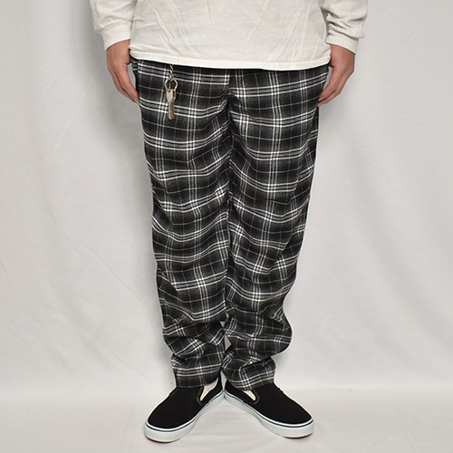 Ombre Checked Easy Pants�ʥ���֥�����å����������ѥ�ġ˥֥�å��ߥۥ磻�� [a-7765]