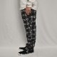 Ombre Checked Easy Pants�ʥ���֥�����å����������ѥ�ġ˥֥�å��ߥۥ磻�� [a-7765]