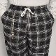Ombre Checked Easy Pants�ʥ���֥�����å����������ѥ�ġ˥֥�å��ߥۥ磻�� [a-7765]