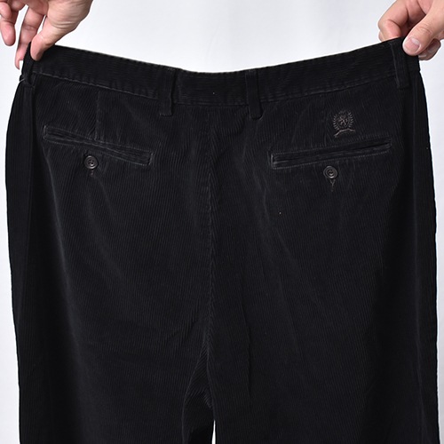 ��Us Customized 90's-00's Overdyed Super Black Wide Wale Corduroy Pants/Tommy Hilfiger�ʥ��� �����С����������ǥ�����ѥ�ġ˥֥�å�/������W36 [y-1138]