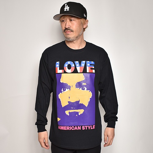Love American Style L/S T-Shirt�ʥ�֥���ꥫ�󥹥����� T����ġ˥֥�å� [a-5786]