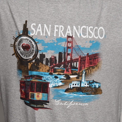 San Francisco Souvenir T-Shirt(SFスーベニア Tシャツ)へザーグレー 