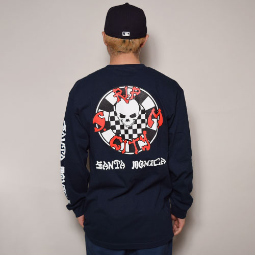 Rip City Skates/Checker Circle Logo L/S T-Shirtʥåץƥ Tġ˥ͥӡ [a-2962]