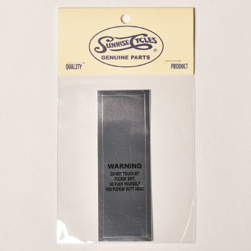 Sunrise Cycles��US/Warning Handlebar Sticker�ʥ���饤����������ߥ��� ���ƥå����˥������� [a-3862]