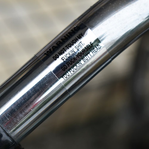 Sunrise Cycles��US/Warning Handlebar Sticker�ʥ���饤����������ߥ��� ���ƥå����˥������� [a-3862]