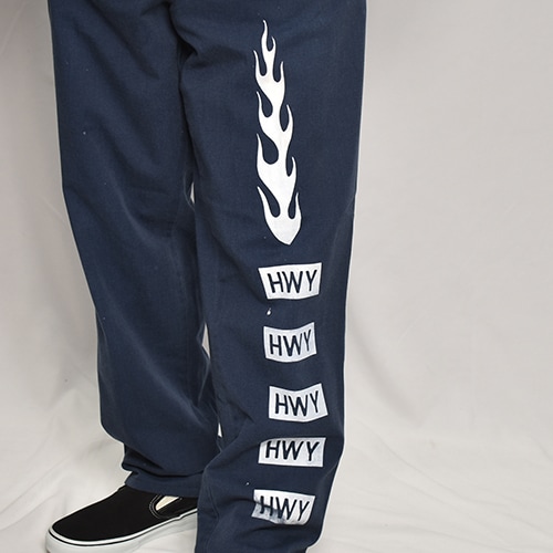 HWY×Us/Limited Hand-Printed Work Pants（エイチダブリューワイ