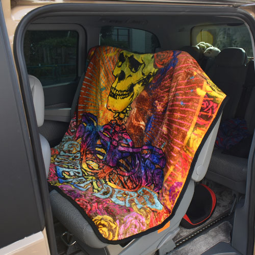 Grateful Dead/Official Fleece Blanket/Steal Your Face Tie Dyeʥ쥤ȥեǥå ե꡼֥󥱥åȡ˥ޥ顼 [a-5560]