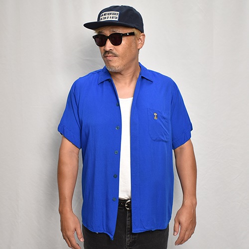 Vintage Bowling S/S Shirtʥܡ󥰥ġ˥֥롼/M [z-9166]