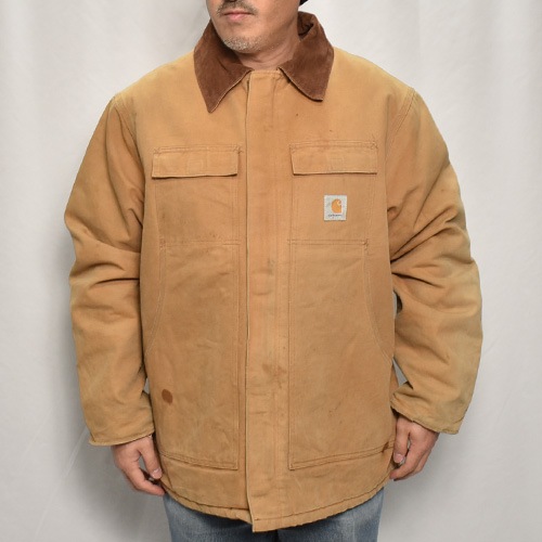 ��Carhartt/Duck Traditional Coat(�����ϡ��� �ȥ�ǥ�����ʥ륳����)�����ϡ��ȥ֥饦��/������XL���� [y-0843]