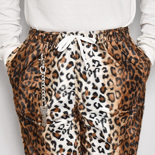 Fake Fur Leopard Easy Pantsʥեե쥪ѡɥѥġ˥֥饦ۥ磻ȥ쥪ѡ [a-7410]