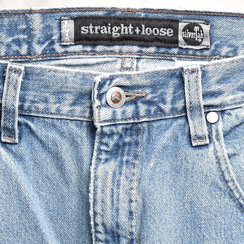 ��Levi's Silver Tab/Baggy Jeans�ʥ꡼�Х�������С����� �Х��������󥺡˥���ǥ���/������W33 [z-9972]