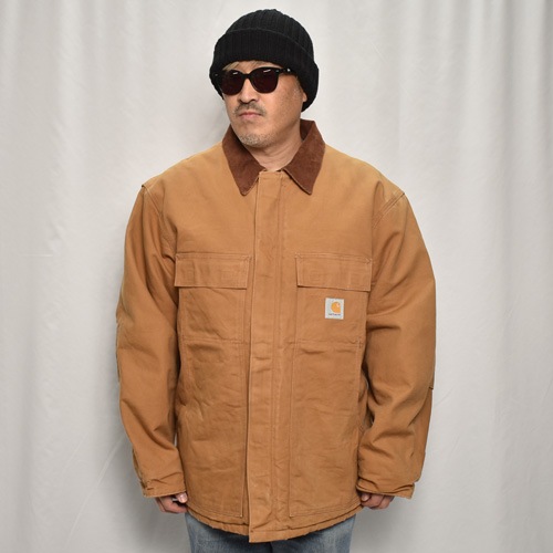 ��Carhartt/Duck Traditional Coat(�����ϡ��� �ȥ�ǥ�����ʥ륳����)�����ϡ��ȥ֥饦��/������46 [y-0844]