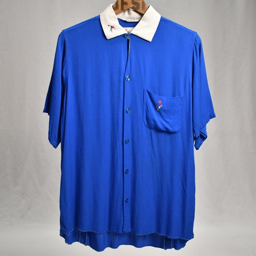 Vintage Bowling S/S Shirtʥܡ󥰥ġ˥֥롼/M [z-9168]
