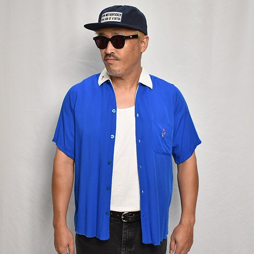 Vintage Bowling S/S Shirtʥܡ󥰥ġ˥֥롼/M [z-9168]