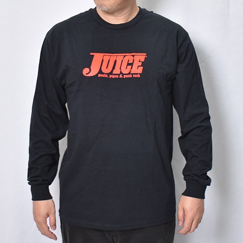 Juice Magazine/Logo L/S T-Shirt�ʥ��塼���ޥ����� T����ġ˥֥�å� [a-8463]