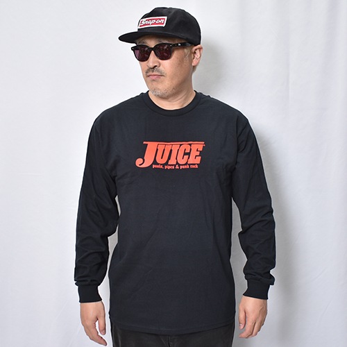 Juice Magazine/Logo L/S T-Shirt�ʥ��塼���ޥ����� T����ġ˥֥�å� [a-8463]