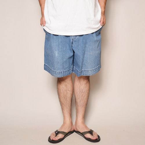 Dockers by Levis/Two Tucks Denim Short PantsʥɥåХ꡼Х ǥ˥ॷ硼ġ˥ǥ/W33 [z-1975]