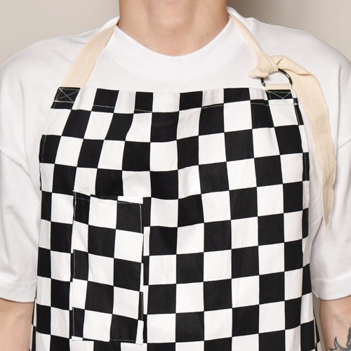 VANS バンズ チェッカーボード柄 ワークエプロン 2枚セット Checkerboard Apron（チェッカーボードエプロン）ホワイト