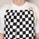 Checkerboard Apron�ʥ����å����ܡ��ɥ��ץ���˥ۥ磻�ȡߥ֥�å� [a-3751]