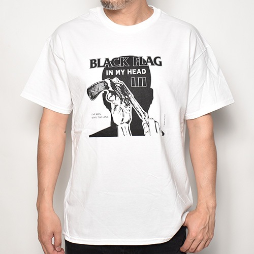 Black Flag/In My Head S/S T-Shirt�ʥ֥�å��ե�å� ���ե������T����ġ˥ۥ磻�� [a-4776]