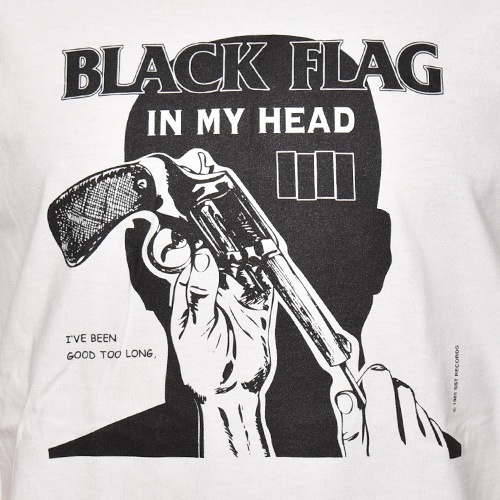 Black Flag/In My Head S/S T-Shirt�ʥ֥�å��ե�å� ���ե������T����ġ˥ۥ磻�� [a-4776]