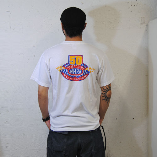 NHRA/50th Anniversary T-shirt�ʥ��̥����������륨��T����ġ˥ۥ磻�� [n-4083]
