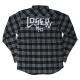 Loser Machine/Loser Flannel Shirt/Black [n-3462]