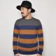 Vans/Slymar Border Crew Neck KnitʥХ ܡ롼ͥå˥åȡ˥졼ߥͥӡ֥饦 [n-9670]