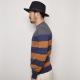 Vans/Slymar Border Crew Neck KnitʥХ ܡ롼ͥå˥åȡ˥졼ߥͥӡ֥饦 [n-9670]