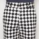 Cut-Rate/Diamond Checker Short Pants�ʥ��åȥ쥤�� �����å������硼�ȥѥ�ġ˥ۥ磻�ȡߥ֥�å� [n-9125]