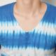 Hanes×US/S/S Tie Dye Border V-Neck T-Shirt（ヘインズ VネックTシャツ）ブルー×ホワイト [n-9318]|無地 Ｔシャツ|ショートスリーブTシャツ
