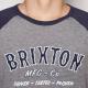 Brixton/Harold 3/4 Sleeve Ragran T-Shirt（ブリクストン ラグランTシャツ）ヘザーグレー×ネイビー [a-1193]|プリント Ｔシャツ|ショートスリーブTシャツ
