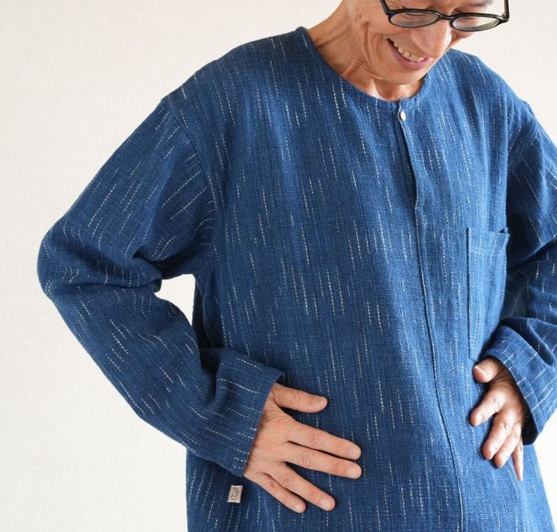 うさとの服 usaato インディゴパッチワーク ムササビパンツ 藍染 リネン うさとの服 usaato インディゴパッチワーク ムササビパンツ 藍染
