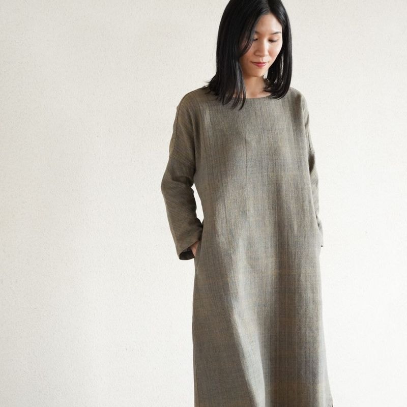 usaato うさとの服 ヘンプ 大麻 黒檀染め 半袖シャツ リネン