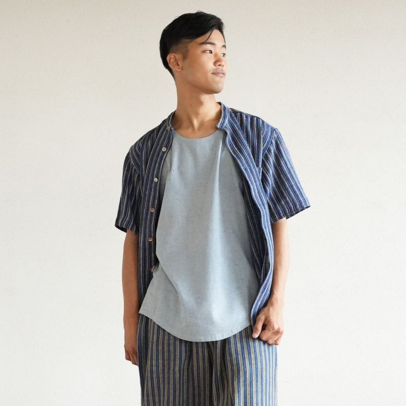 【美品】うさとの服 usaato ヘンプ 100 フード付きシャツ ジャケット 美品】うさとの服 usaato ヘンプ 100 フード付きシャツ