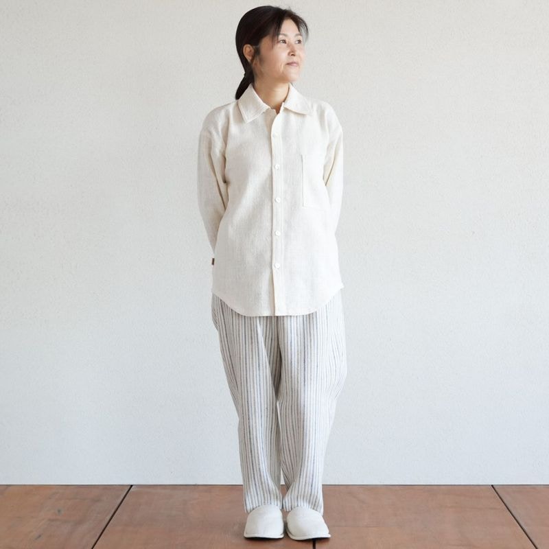 Tomo トモ・ナチュラルファブリクス　うさとの服 usaato 麻 美品 うさとの服 麻綿 モモンガ スカート 藍染め usaato ウサト