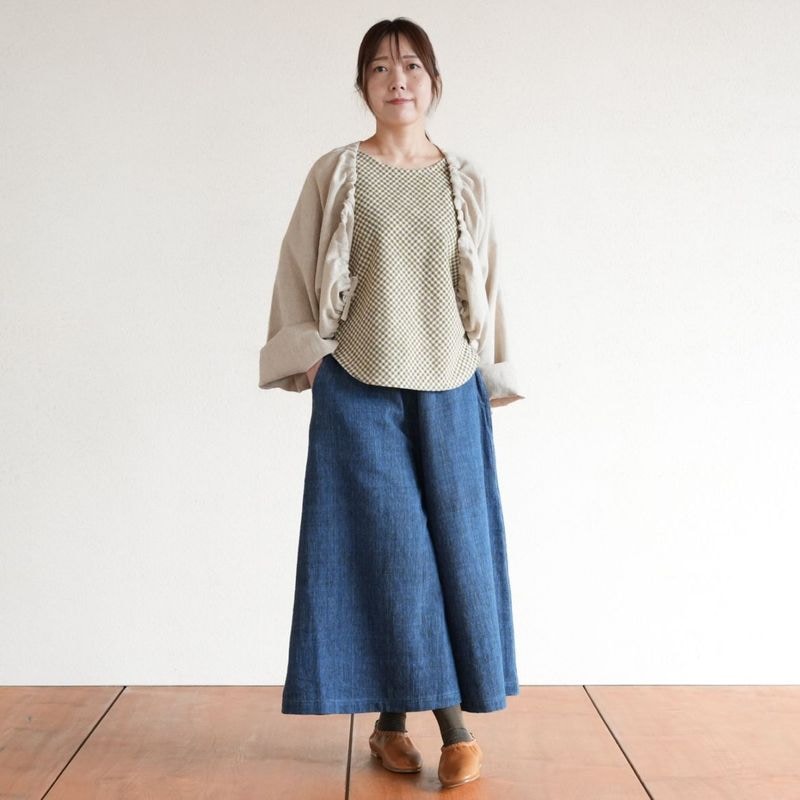 うさとの服　生成り　ワイドパンツ カテゴリーから選ぶ,パンツ,ワイドパンツ | Usaatoオンラインショップ