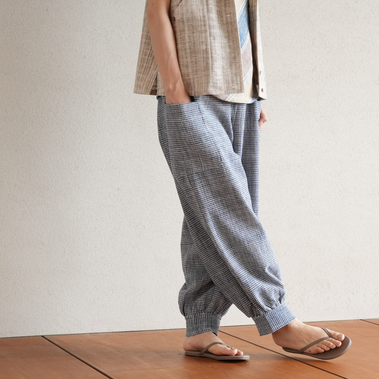 うさと usaato ピエロ パンツ 藍染 草木染 size4 パンツsize4 | 新商品 | Usaatoオンラインショップ