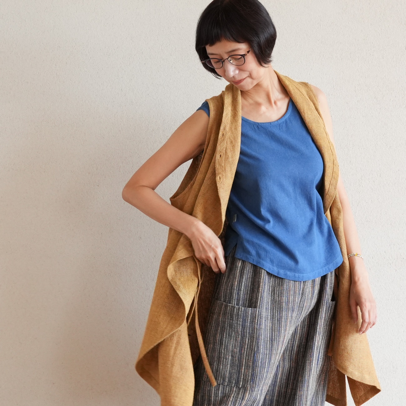日本で染めた藍染めタンクトップsize4 | 新商品 | Usaatoオンライン